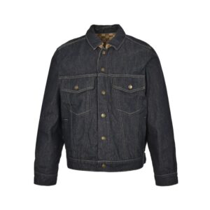 Gucci Double-sided denim jacket with all-over monogram jacquard