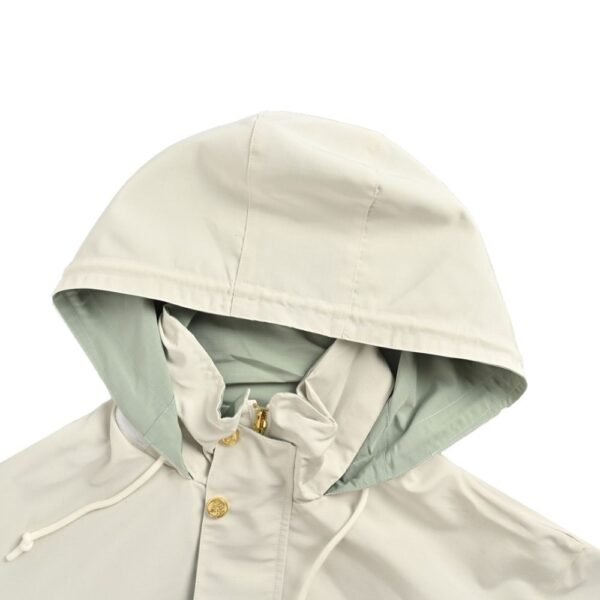 Gucci Double-faced windbreaker hooded jacket Green