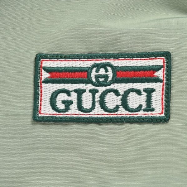 Gucci Double-faced windbreaker hooded jacket Green