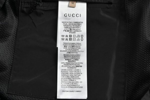 Gucci 22Fw Line Design Windbreaker Jacket Black