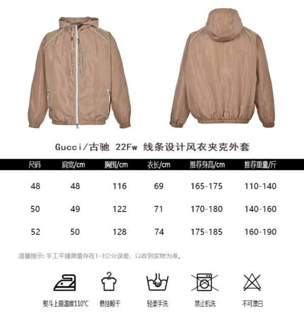 Gucci 22Fw Line Design Windbreaker Jacket
