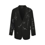 Balenciaga 24Fw Graffiti Jacket Suit Black