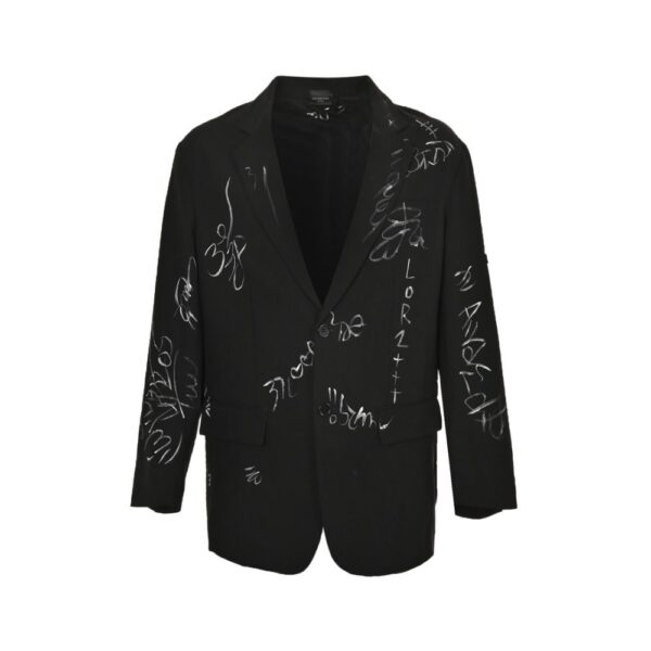Balenciaga 24Fw Graffiti Jacket Suit Black