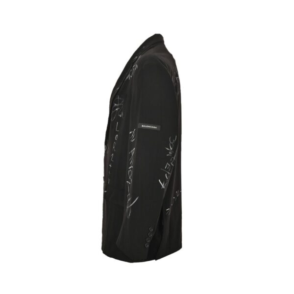 Balenciaga 24Fw Graffiti Jacket Suit Black