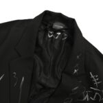 Balenciaga 24Fw Graffiti Jacket Suit Black