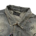 Balenciaga Sketch Graffiti Rhinestone Denim Jacket