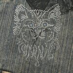 Balenciaga Sketch Graffiti Rhinestone Denim Jacket