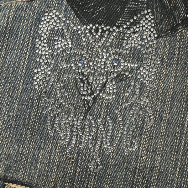 Balenciaga Sketch Graffiti Rhinestone Denim Jacket
