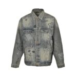 Balenciaga Sketch Graffiti Rhinestone Denim Jacket