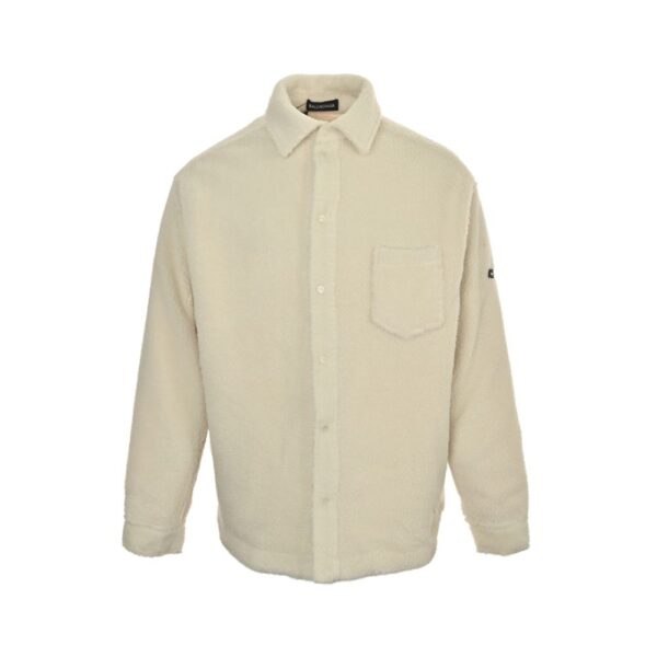 Balenciaga 24Fw Paris small label lambskin cotton jacket White