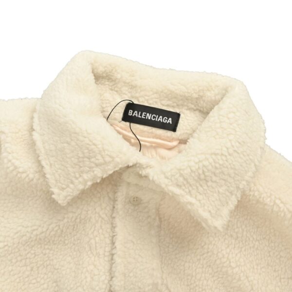 Balenciaga 24Fw Paris small label lambskin cotton jacket White