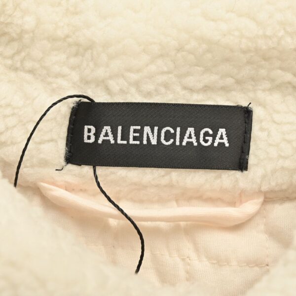 Balenciaga 24Fw Paris small label lambskin cotton jacket White