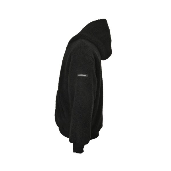 Balenciaga 23Fw Lambswool Sleeve Zipper Hooded Jacket