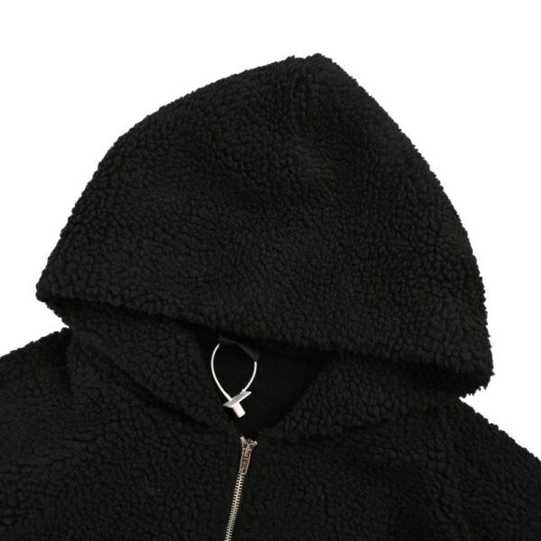 Balenciaga 23Fw Lambswool Sleeve Zipper Hooded Jacket
