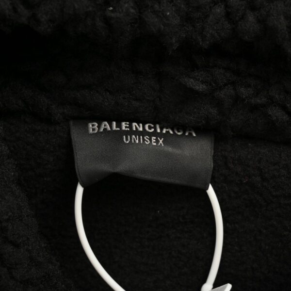 Balenciaga 23Fw Lambswool Sleeve Zipper Hooded Jacket