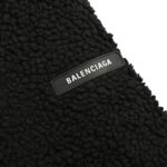 Balenciaga 23Fw Lambswool Sleeve Zipper Hooded Jacket