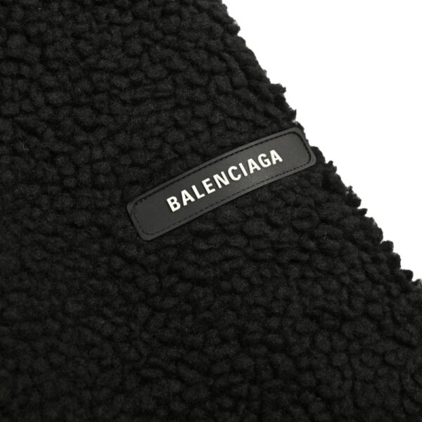 Balenciaga 23Fw Lambswool Sleeve Zipper Hooded Jacket