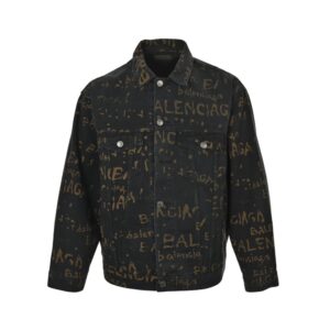 Balenciaga 24Fw Color Printed Denim Jacket