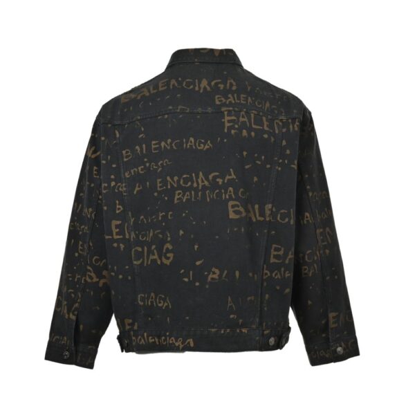 Balenciaga 24Fw Color Printed Denim Jacket