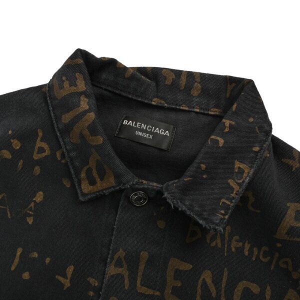 Balenciaga 24Fw Color Printed Denim Jacket