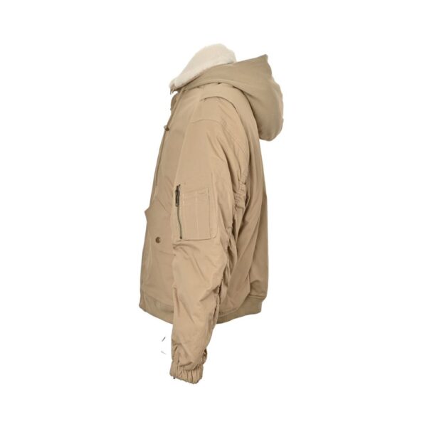 Balenciaga 24Fw fur collar hooded cotton coat