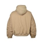 Balenciaga 24Fw fur collar hooded cotton coat