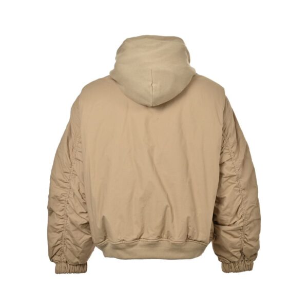 Balenciaga 24Fw fur collar hooded cotton coat