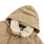 Balenciaga 24Fw fur collar hooded cotton coat