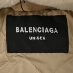 Balenciaga 24Fw fur collar hooded cotton coat
