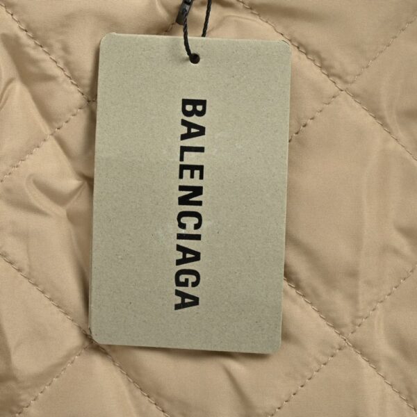 Balenciaga 24Fw fur collar hooded cotton coat