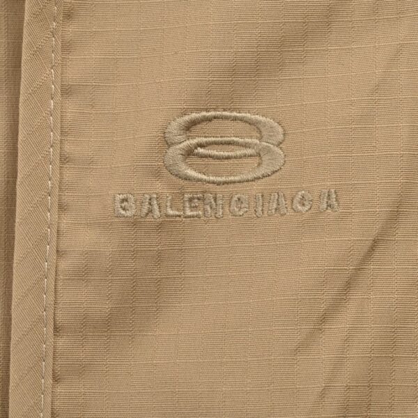 Balenciaga 24Fw fur collar hooded cotton coat