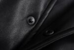 Balenciaga Paris leather baseball jacket