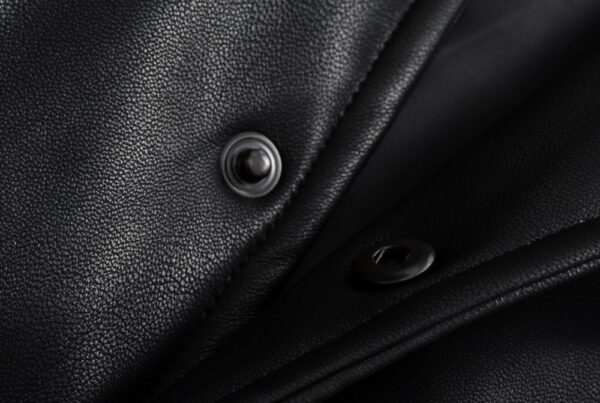 Balenciaga Paris leather baseball jacket