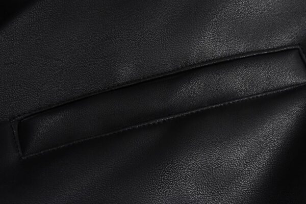 Balenciaga Paris leather baseball jacket