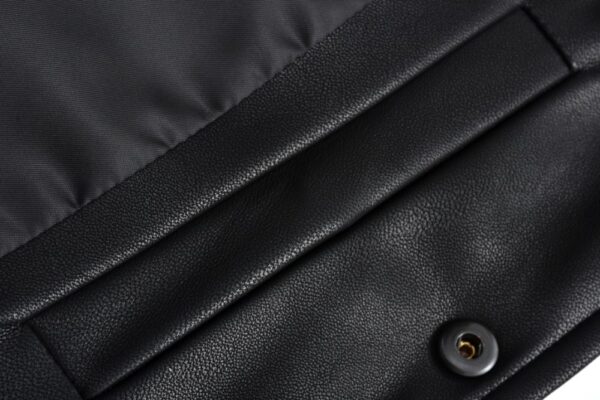 Balenciaga Paris leather baseball jacket