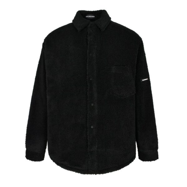 Balenciaga Lambswool sleeve jacket Black