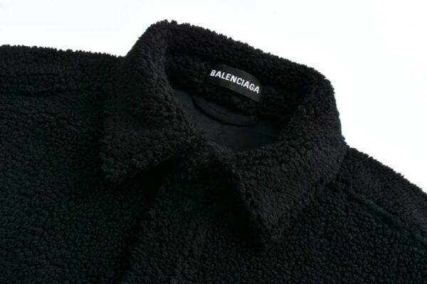 Balenciaga Lambswool sleeve jacket Black