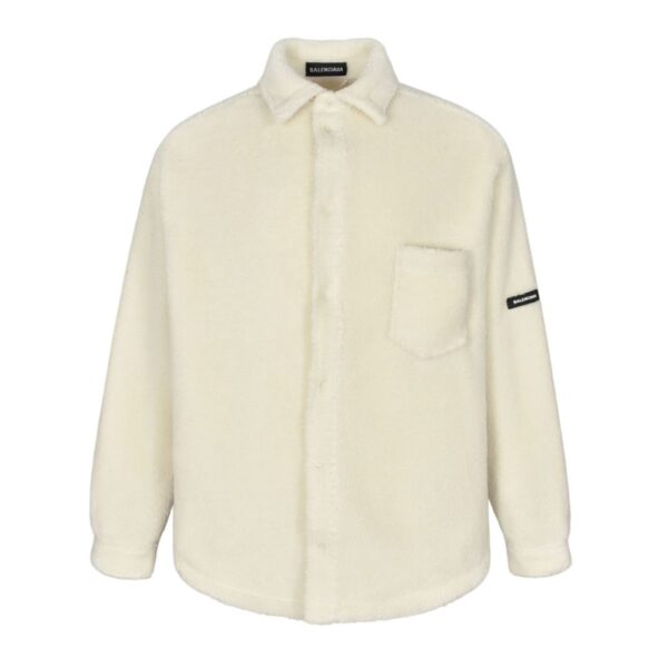 Balenciaga Lambswool sleeve jacket White