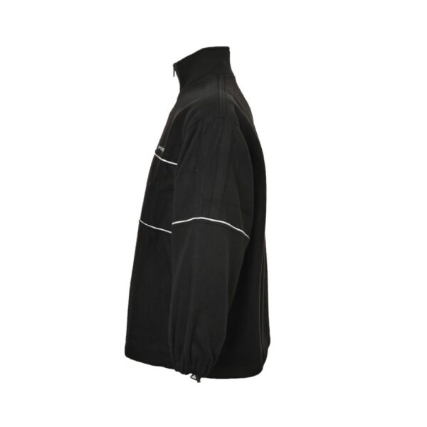 Balenciaga Embroidered patchwork zipper stand collar woolen coat