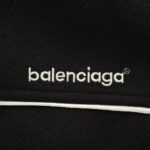 Balenciaga Embroidered patchwork zipper stand collar woolen coat