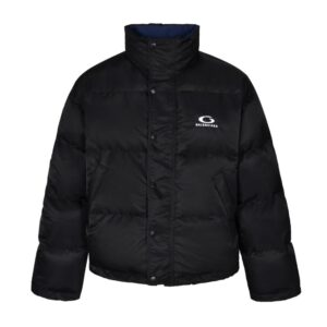 Balenciaga Double-faced cotton jacket with ring buckle Black