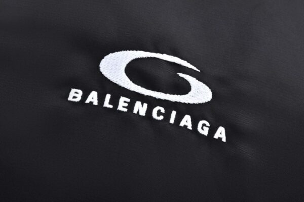 Balenciaga Double-faced cotton jacket with ring buckle Black