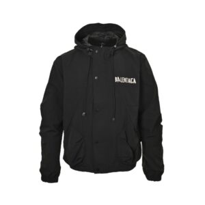 Balenciaga 24Fw Tape Print Hooded Windbreaker Jacket