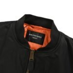 Balenciaga 24Fw Sleeve Zipper Cropped Bomber Jacket