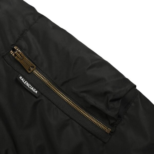 Balenciaga 24Fw Sleeve Zipper Cropped Bomber Jacket