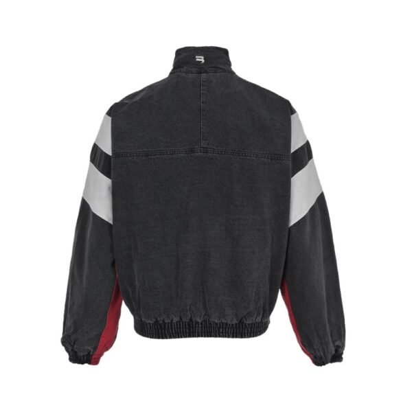 Balenciaga 22Fw Embroidered Heavy Washed Denim Jacket