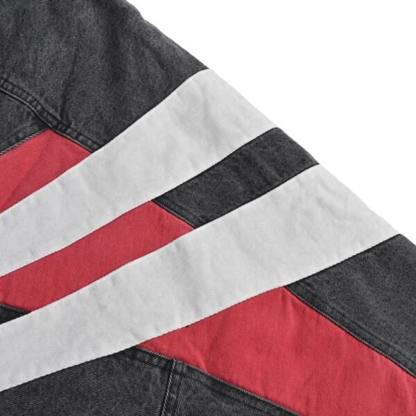 Balenciaga 22Fw Embroidered Heavy Washed Denim Jacket