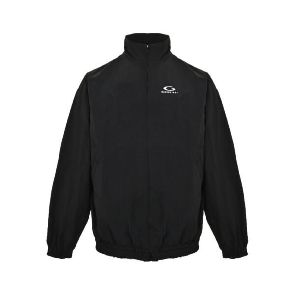 Balenciaga Woven Jacket with Circle Embroidery and Logo