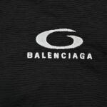 Balenciaga Woven Jacket with Circle Embroidery and Logo