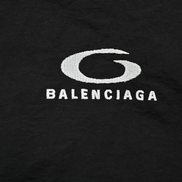 Balenciaga Woven Jacket with Circle Embroidery and Logo